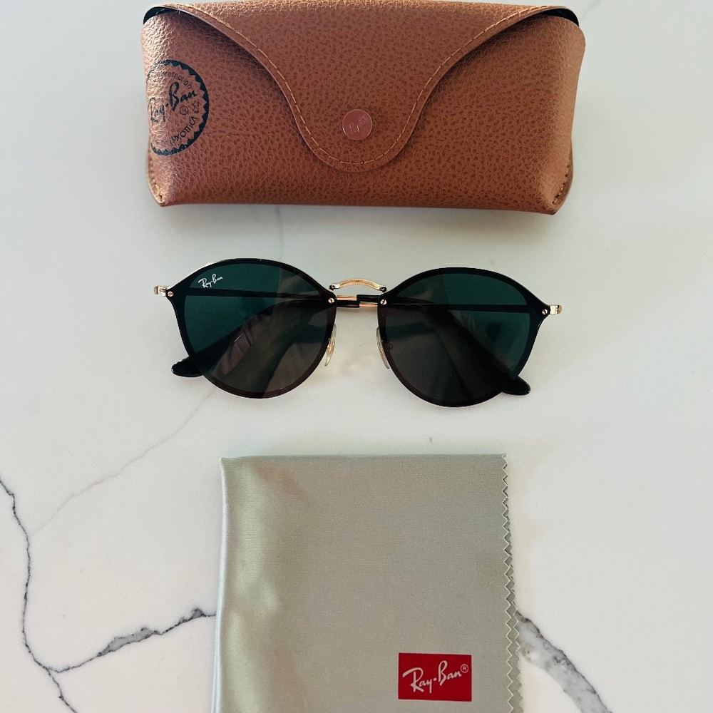 RAY BAN Blaze 59 mm Round Sunglasses